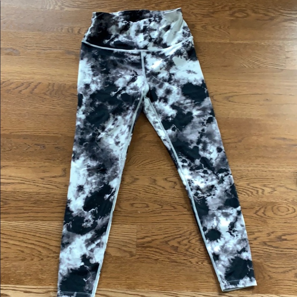 Aqua Tie Dye Full Length Leggings